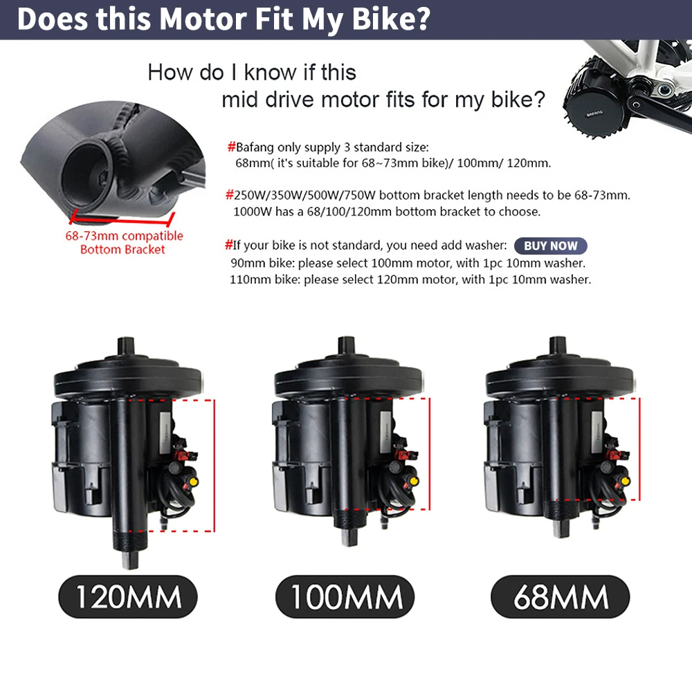 Bafang BBSHD 1000W 52V 48V 68m - Mid Drive Motor Kit 52V 1000W 评论和价格