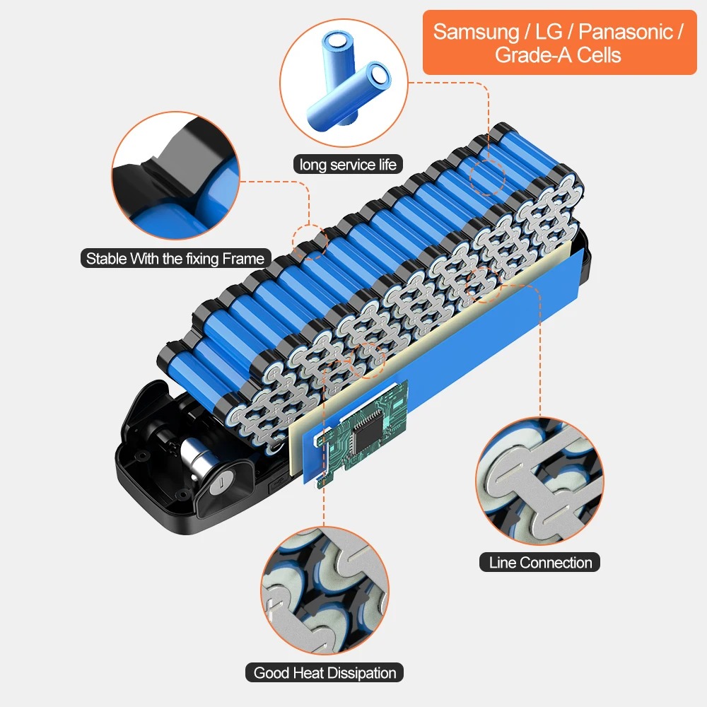 New for Hailong 36V 48V 52V Br - Ebike Battery 48V 20Ah Hailong 评论和价格