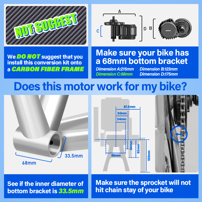 Bafang M325 M215 Mid Drive Mot - Bafang Bbs02B 48V 750W Mid Drive Kit 评论和价格